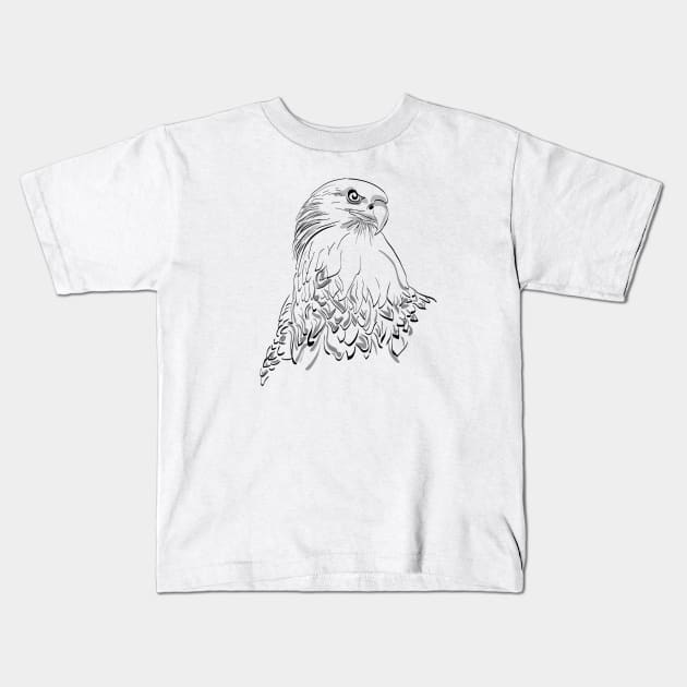 Eagle Kids T-Shirt by linesdesigns